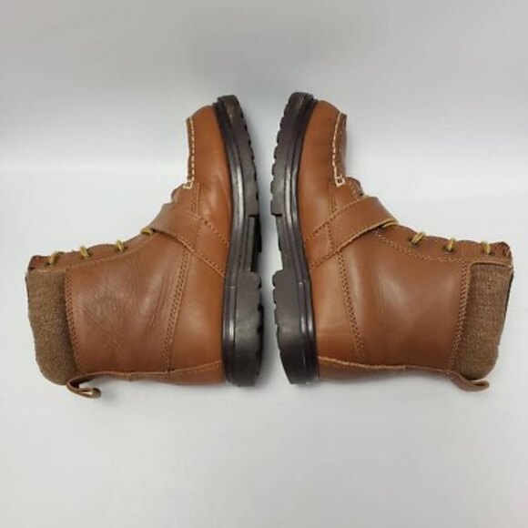 Skechers SKX Kids Adventure Brown Leather Lace Up Boots Size 1.5 - Picture 8 of 11